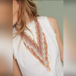 ANTHROPOLOGIE Sunset Beaded Necklace EUC